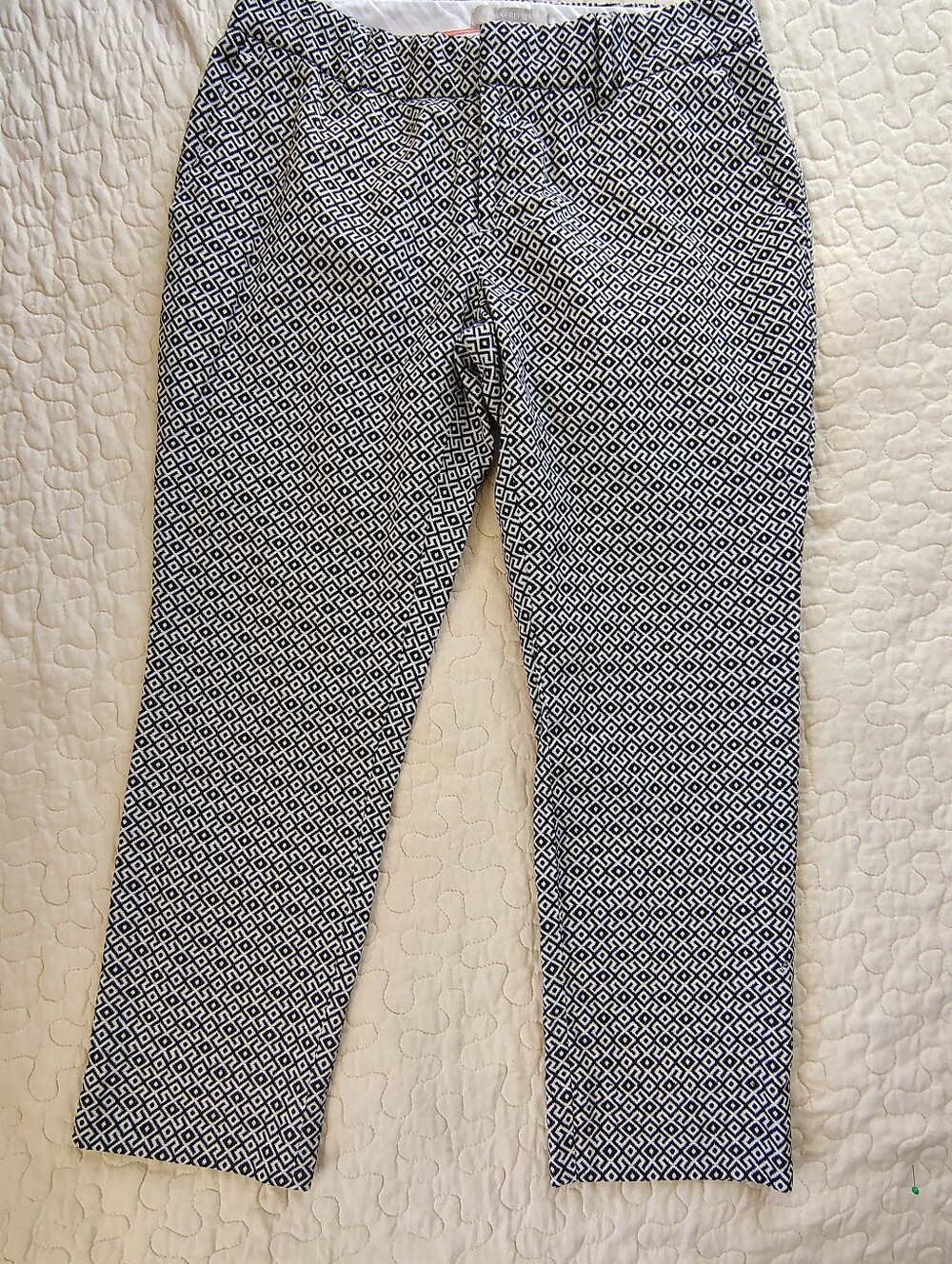 Banana Republic Hampton Pant Geometric Geometric Print Ankle Pants Petite 2P